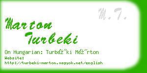 marton turbeki business card